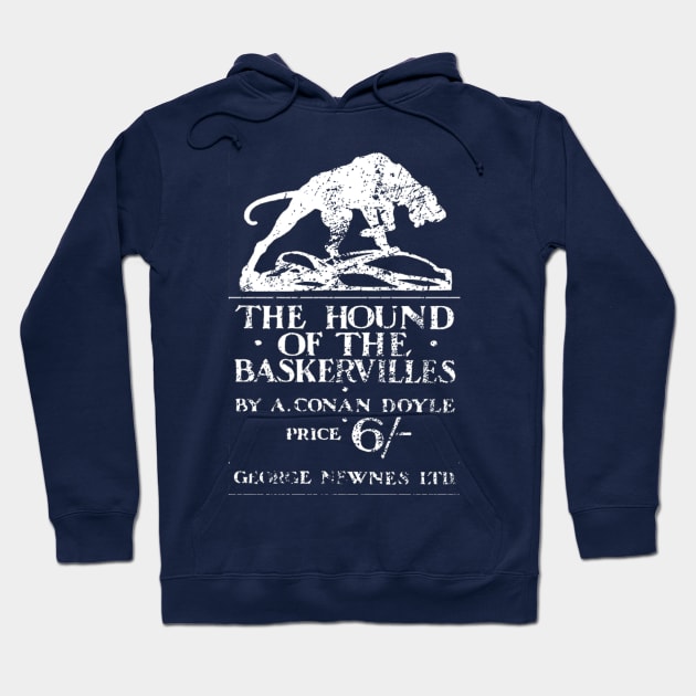 Distressed Hound White Hoodie by McWolf